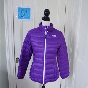 Purple down north face jacket